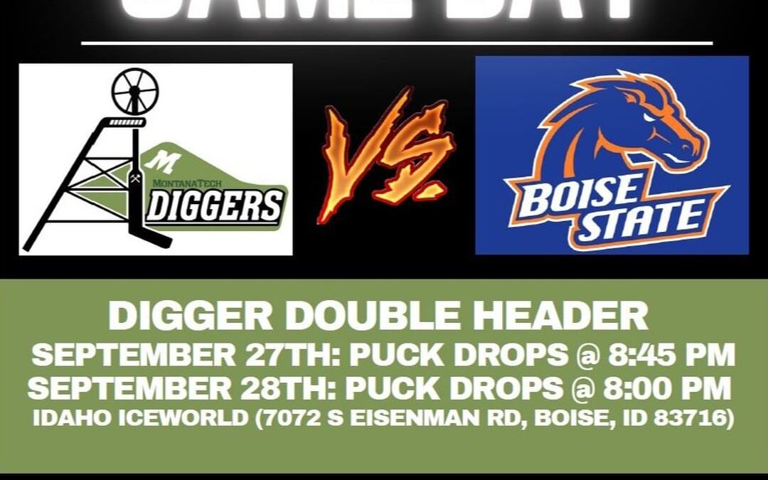 This FRIDAY, the Diggers head to Boise to take on the @boisestatehockey Broncos on the road!